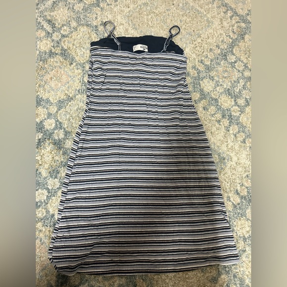 Hollister Spaghetti Strap Dress Blue and White Horizontal Stripes - Picture 4 of 4